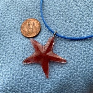 Handmade resin starfish necklace :)